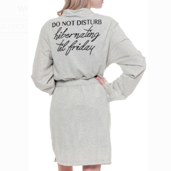 Snooze Button Gray Sleeping Robe 👘 XS - Picture 6 of 8